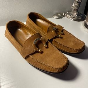 Vintage YSL Suede Tan Loafers
